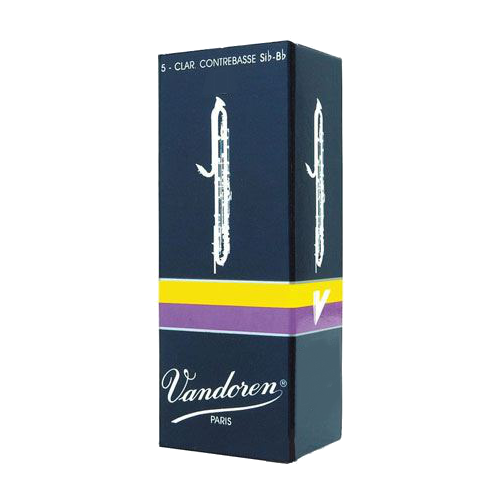 Vandoren Traditional Contrabass Clarinet Reed, Strength 4, Box of 5
