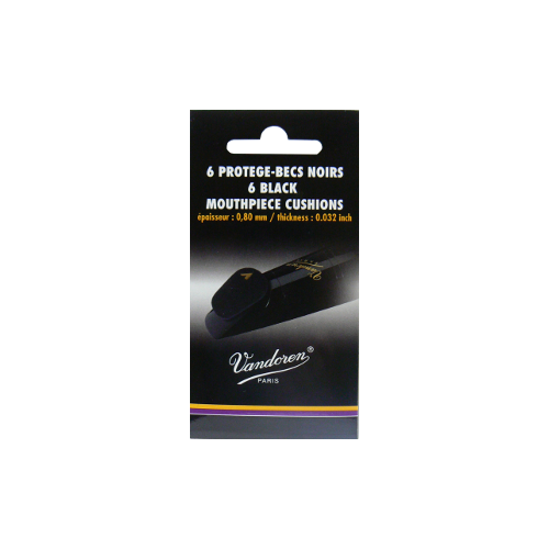 Vandoren Black Mouthpiece cushions (0.8mm) x6