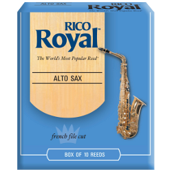 Rico Royal Alto Saxophone Reed, Strength 3, Box of 10 
