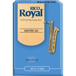 Rico Royal Baritone Saxophone Reed, Strength 1, Box of 10 