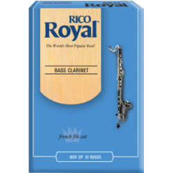 Rico Royal Bass Clarinet Reed, Strength 1.5, Box of 10
