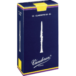 Vandoren Traditional Bb Clarinet Reed, Strength 2.5, Box of 10 