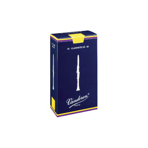 Vandoren Traditional Bb Clarinet Reed, Strength 2.5, Box of 10 