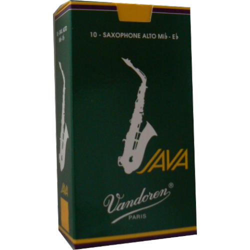 Vandoren Java Green Alto Saxophone Reed, Strength 2.5, Box of 10 