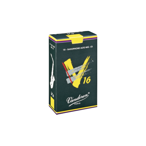 Vandoren V16 Alto Saxophone Reed, Strength 2.5, Box of 10 