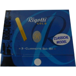 Rigotti Gold Classic Bb Clarinet Reed, Strength 2.5, Box of 3 
