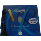 Rigotti Gold Classic Bb Clarinet Reed, Strength 2.5, Box of 3 