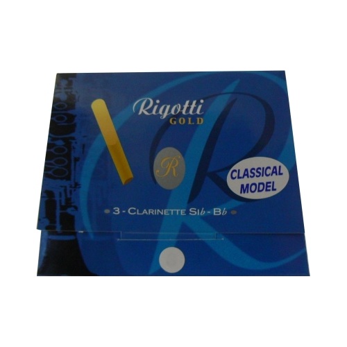 Rigotti Gold Classic Bb Clarinet Reed, Strength 4, Box of 3 
