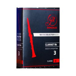 Gonzalez Classic Bb Clarinet Reed, Strength 3.5, Box of 10 