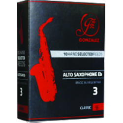 Gonzalez Classic Alto Saxophone Reed, Strength 2.5, Box of 10 
