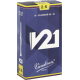Vandoren V21 Bb Clarinet Reed, Strength 3.5, Box of 10 