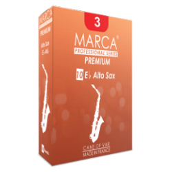 Marca Premium Cut Alto Saxophone Reed, Strength 1.5, Box of 10