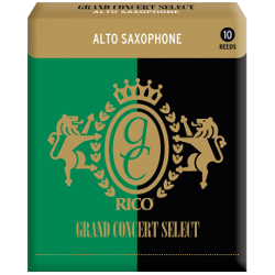 Rico Grand Concert Select Alto Saxophone Reed, Strength 2.5, Box of 10 