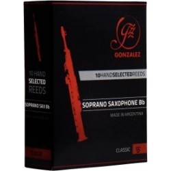 Gonzalez Classic Soprano Saxophone Reed, Strength 2, Box of 10 