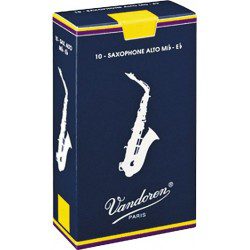 Vandoren Traditional Alto Saxophone Reed, Strength 3, Box of 10 