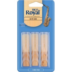 Rico Royal Alto Saxophone Reed, Strength 1.5, Box of 3