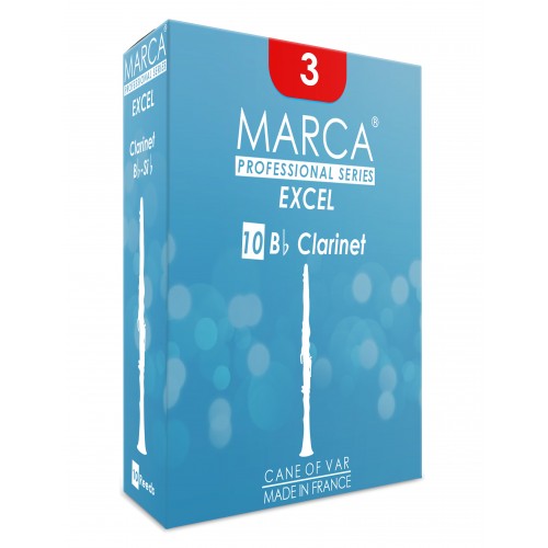 Marca Excel Bb Clarinet Reed, Strength 3, Box of 10 