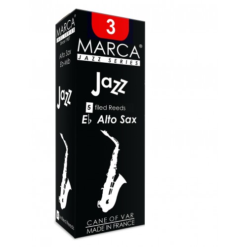 Marca Jazz Alto Saxophone Reed, Strength 3.5, Box of 5