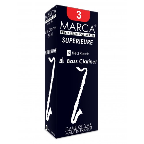 Marca Superieure Bass Clarinet Reed, Strength 3.5, Box of 5