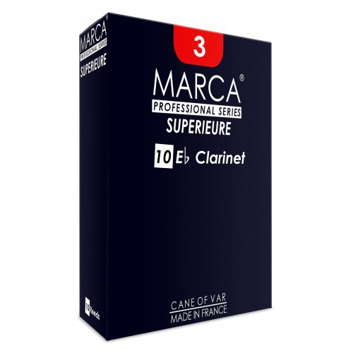 Marca Superieure Eb Clarinet Reed, Strength 3.5, Box of 10