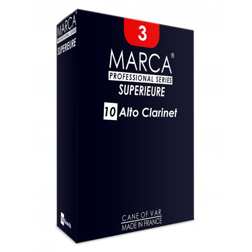 Marca Superieure Alto Clarinet Reed Strength 2.5, Box of 10 