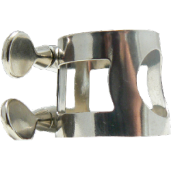 Mxfans 27x4mm Alto Sax Ligatures Metal Silver Plated for Bakelite Mouthpieces 