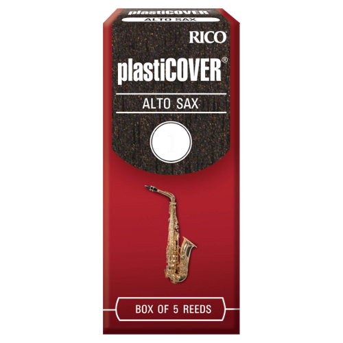 Rico Plasticover Eb Alto Saxophone Reed, Strength 4, Box of 5