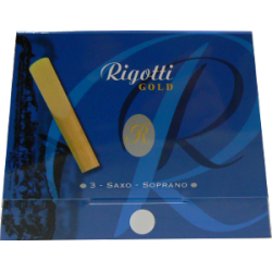 Rigotti Gold Soprano Saxophone Reed, Strength 2, Box of 3