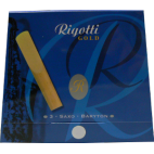 Rigotti Gold Baritone Saxophone Reed, Strength 2, Box of 3