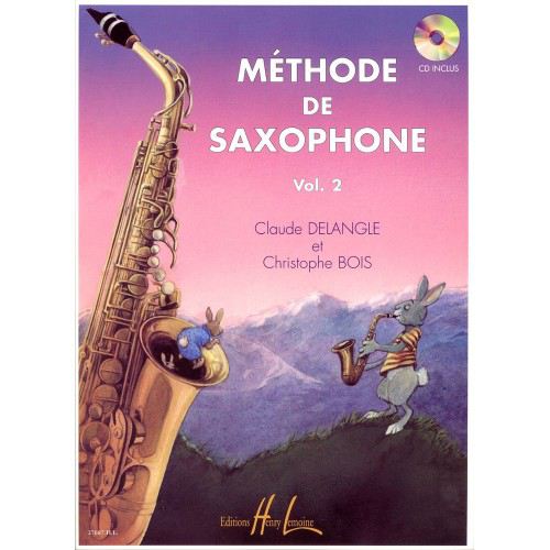 Beginner's Saxophone Learning Book - Delangle, Volume 2 + CD (French)