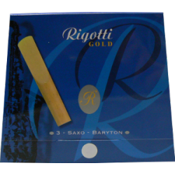 Rigotti Gold Baritone Saxophone Reed, Strength 3, Box of 3