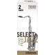 D’Addario Select Jazz Tenor Saxophone Reed, Strength 2, Filed (Hard), Box of 5
