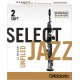D'Addario Select Jazz Soprano Saxophone Reed, Strength 2, Unfiled (Soft), Box of 10