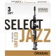 D'Addario Select Jazz Soprano Saxophone Reed, Strength 3, Unfiled (Soft), Box of 10