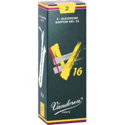 Vandoren V16 Baritone Saxophone Reed, Strength 2.5, Box of 5