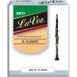 Rico La Voz Bb Clarinet Reed (Soft), Box of 10