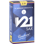 Vandoren V21 Soprano Saxophone Reed Strength 3.5, Box of 10