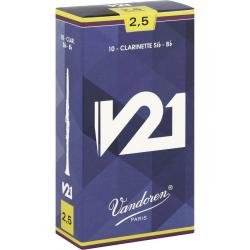 Vandoren V21 Bb Clarinet Reed, Strength 3, Box of 50
