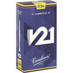 Vandoren V21 Bb Clarinet Reed, Strength 4.5, Box of 10