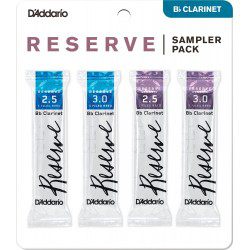 Anche clarinette Sib / Bb "Sampler Pack"Rico D'Addario Reserve / Reserve Classic force 2.5/3