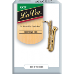 Rico La Voz Baritone Saxophone Reed (Medium/Soft), Box of 10