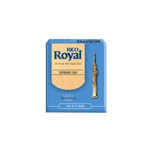 Rico Royal Soprano Saxophone Reed, Strength 3.5, Box of 10 
