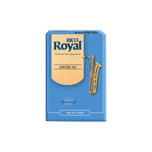 Rico Royal Baritone Saxophone Reed, Strength 3.5, Box of 10 