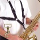 Alto/Tenor/Baritone Saxophone Strap with Metal Hook For Men (XL)