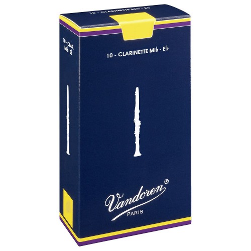 Vandoren Traditional Eb Clarinet Reed, Strength 1, Box of 10 