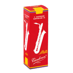 Vandoren Java Red Baritone Saxophone Reed, Strength 2, Box of 5 