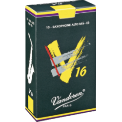 Vandoren V16 Alto Saxophone Reed, Strength 5, Box of 10 