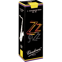 Vandoren ZZ Tenor Saxophone Reed, Strength 2.5, Box of 5