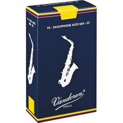 Vandoren Traditional Alto Saxophone Reed, Strength 4, Box of 10 
