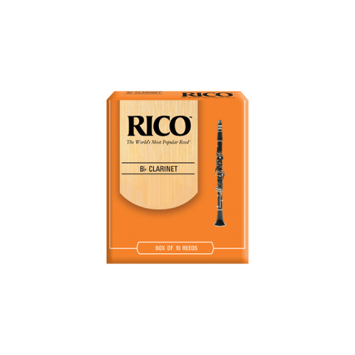 Rico Orange Bb Clarinet Reed, Strength 2.5, Box of 10